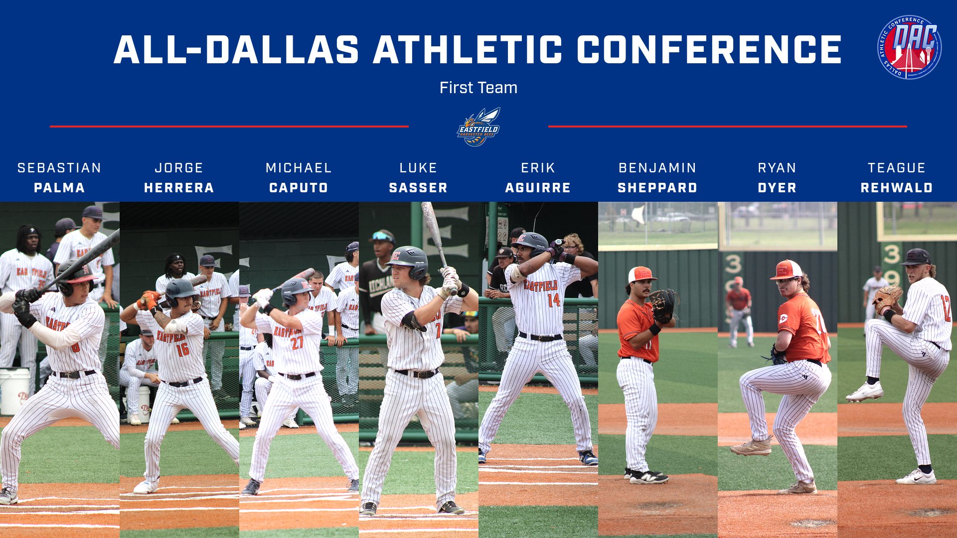 Eastfield Earns 12 All-DAC Baseball Honors