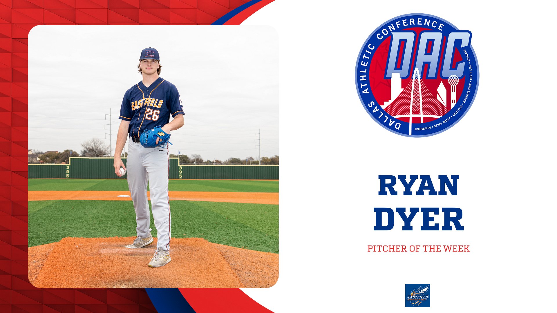 Dyer Collects Second DAC Pitcher of Week Honor