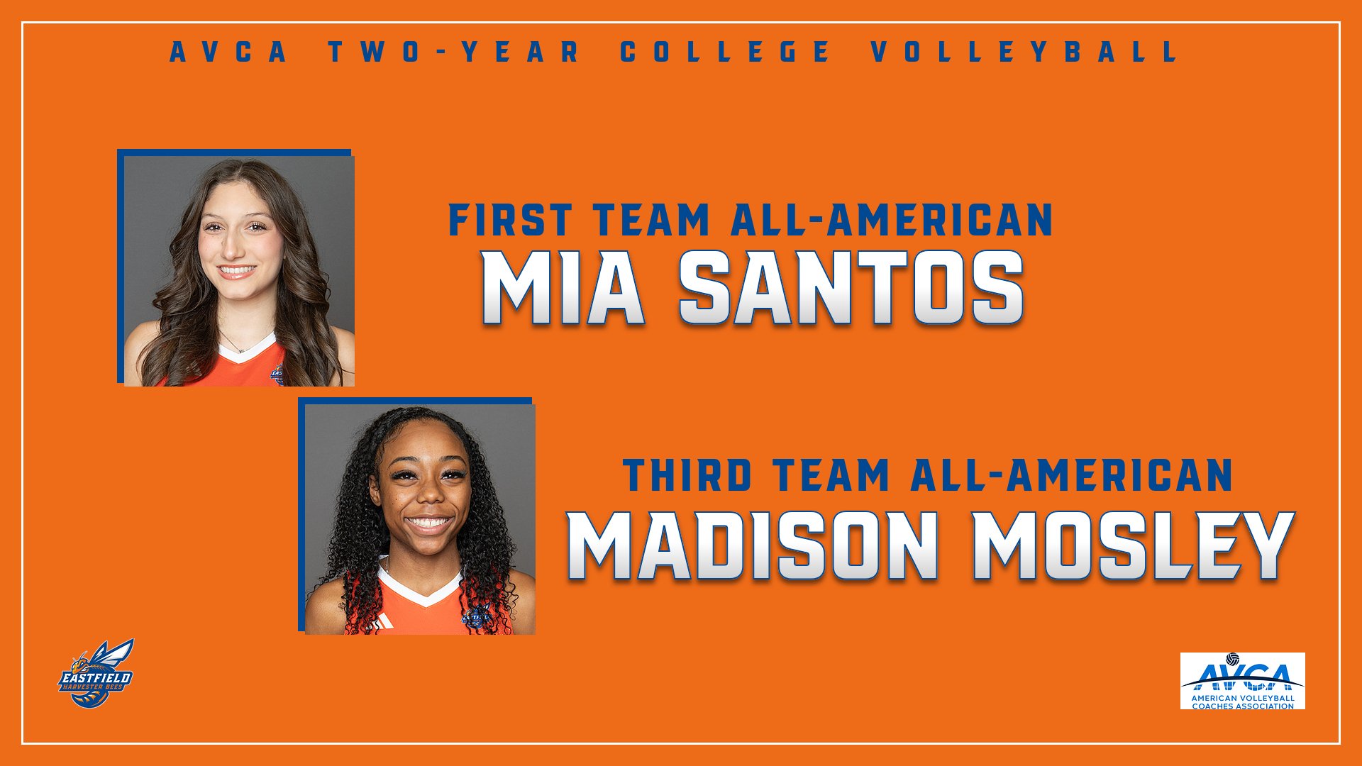 Santos, Mosley Named AVCA All-Americans