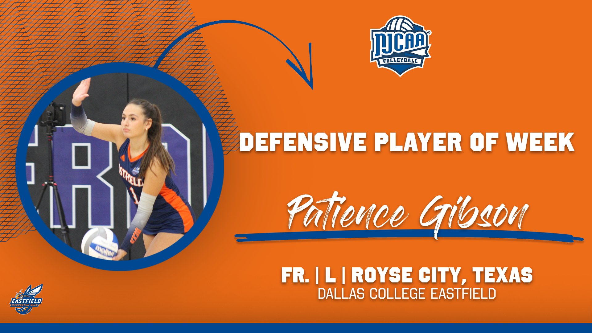 Gibson Named NJCAA Defensive Player of Week